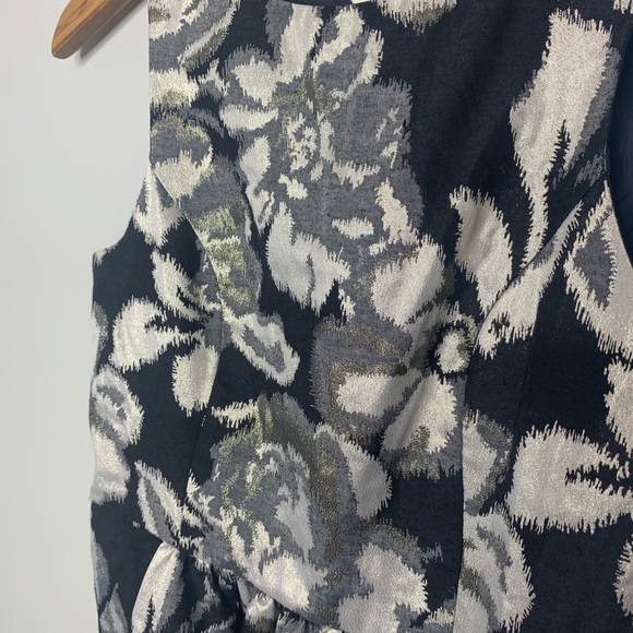 Anthro | Tabitha Floral Metallic Dress Size 0 - Picture 3 of 7